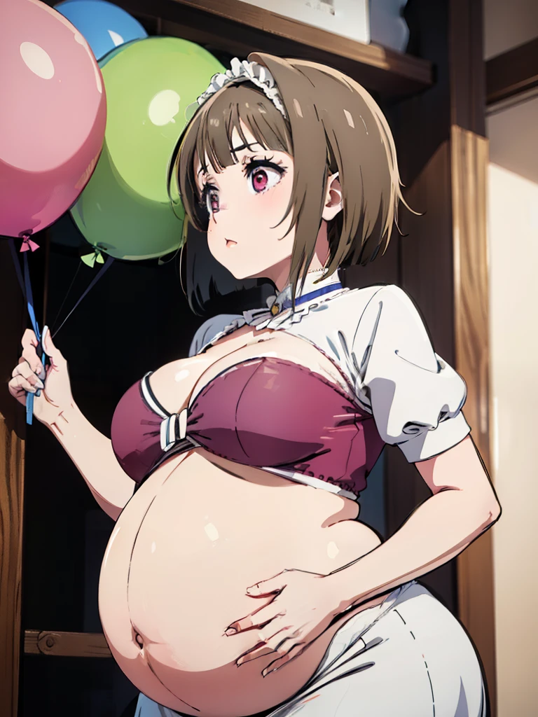 Short hair,Big Baby Bump pregnant, Japanese , Big , nipple, cum, Big Blue Balloons,16 years girl, Big pregnant Belly, Big Pregnant girl, Largest Belly of Pregnant, Huge Pregnancy, cute maid dress,Huge 9 months Pregnancy Belly,huge belly expansion, huge belly girl, pink eyes, Kasumi Nakasu from love live nijigasaki,big boobs