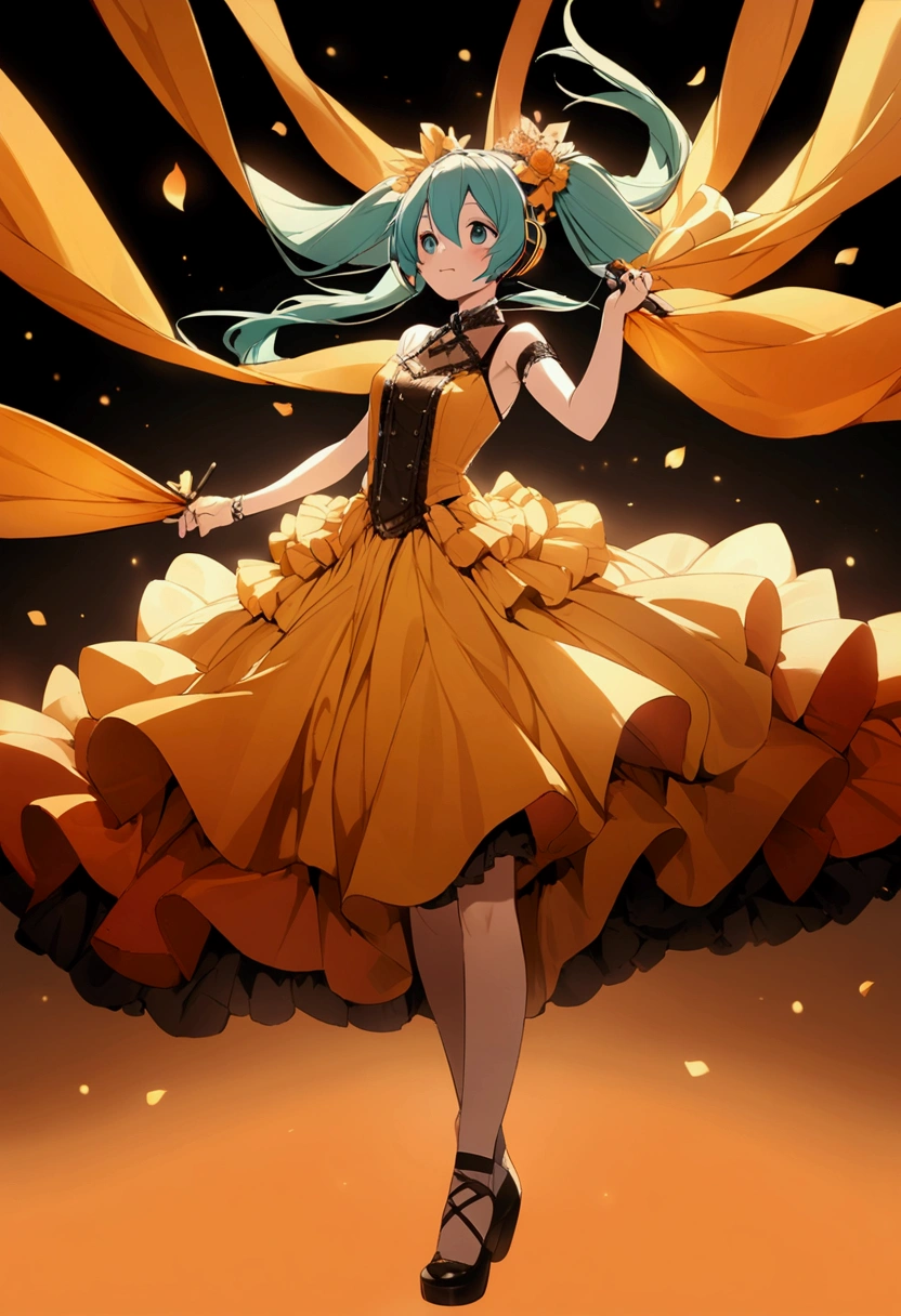 Hatsune Miku、Orange color、Sing a song