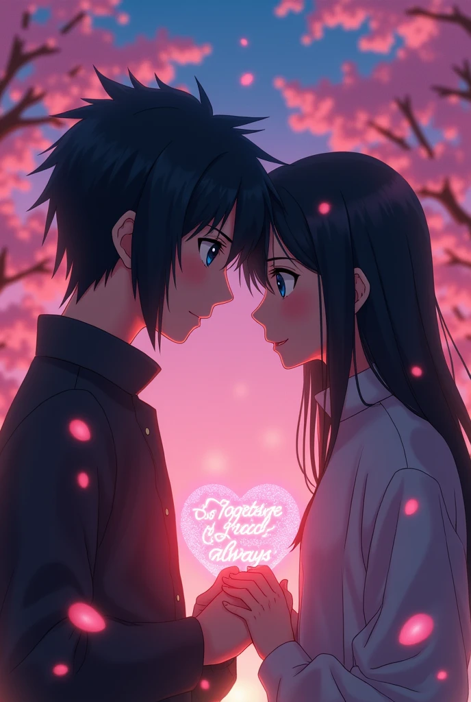 Generate image Obito love in rin and background love words