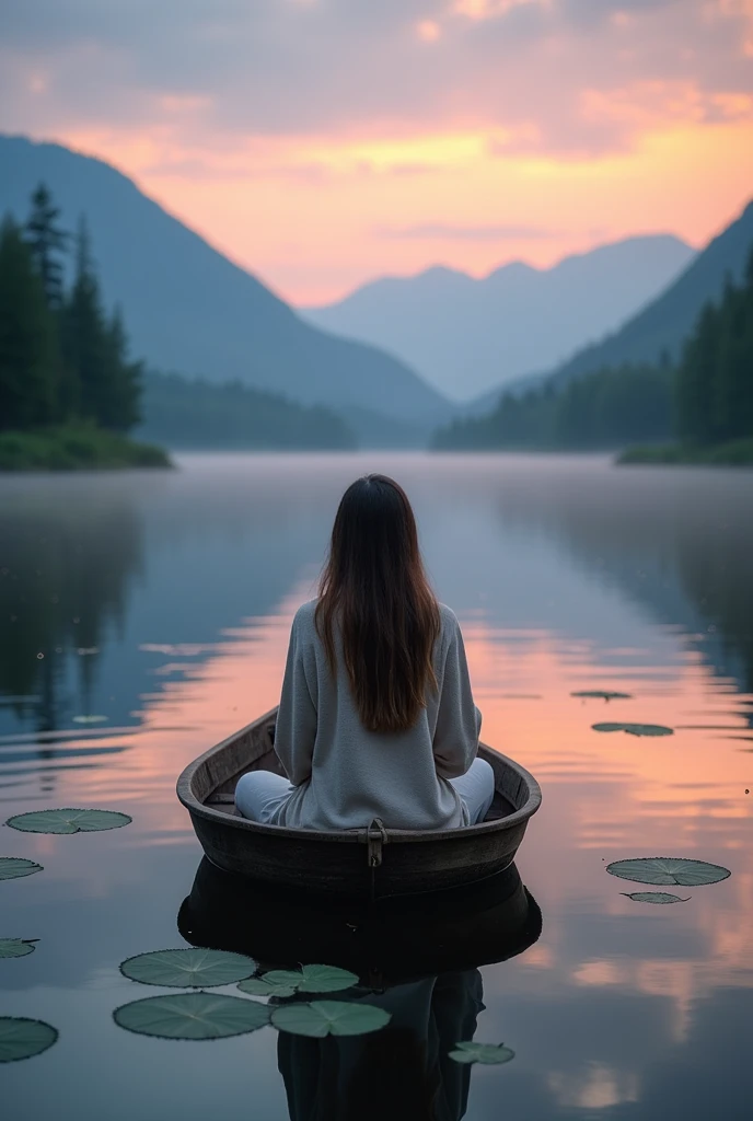 Profile picture on a calm and relaxing lake for YouTube about relaxation and unwinding
