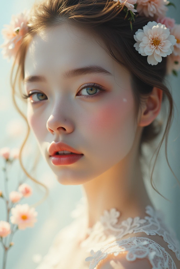 Ultra-fine face,Delicate eyes, Double eyelids