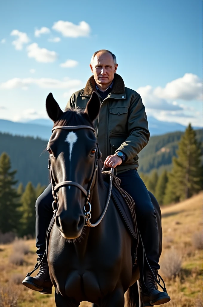 Vladimir Putin riding horse