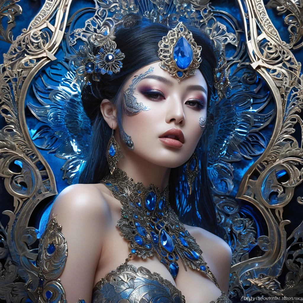 hyperrealistic photography,
painting oil on canvas. Alcohol ink. Crie um amorfo,
ethereal filigree ciborgue,
looking mongolian. Lips made of sapphire. Metallic folk patterns. 85mm f2 lens,
Two in one,
Double exposure. surreal,
bizarro,
paranormal,
tenebrosaness,
be mythical,
something that doesn't even exist,
dream like,
Dramatic,
tenebrosa,
ethereal filigree,
Collage,
Fantasyart,
paranormal elements,
mixed media,
details Intricate,
insanely detaileda,
stunningly beautiful,
por Roberto Ferry,
Stefan Gsell,
Brooke Shadow,
Emil Melmoth,
Andy Kehoe.be mythical,
elements of tenebrosa fantasy,
renderizando no artstation,
transparent scales iridescence. artistic dynamic pose,
octane rendering,
complex background,
work of art,
ultra detali,
confusion,
ultra detali,
film photography,
light leaks,
Larry Bud Melman,
trenderizando no artstation,
sharp focus,
studio photo,
details Intricate,
highy detailed,
por Greg Rutkowski