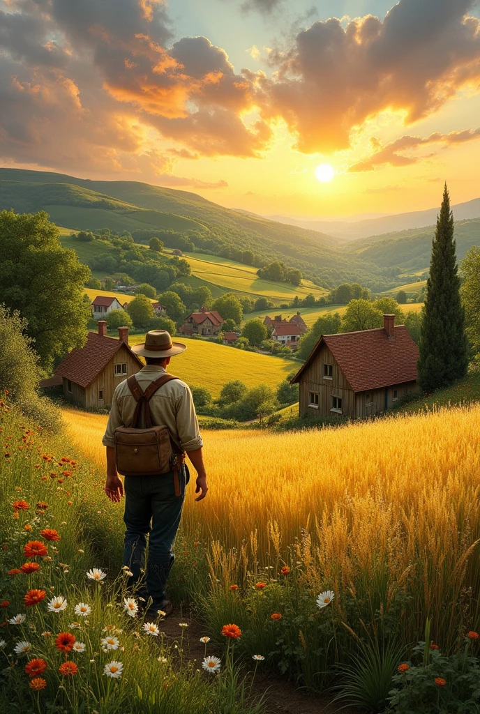 In a village, there lived a farmer.