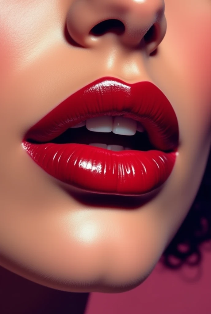 Red lipstick drawing