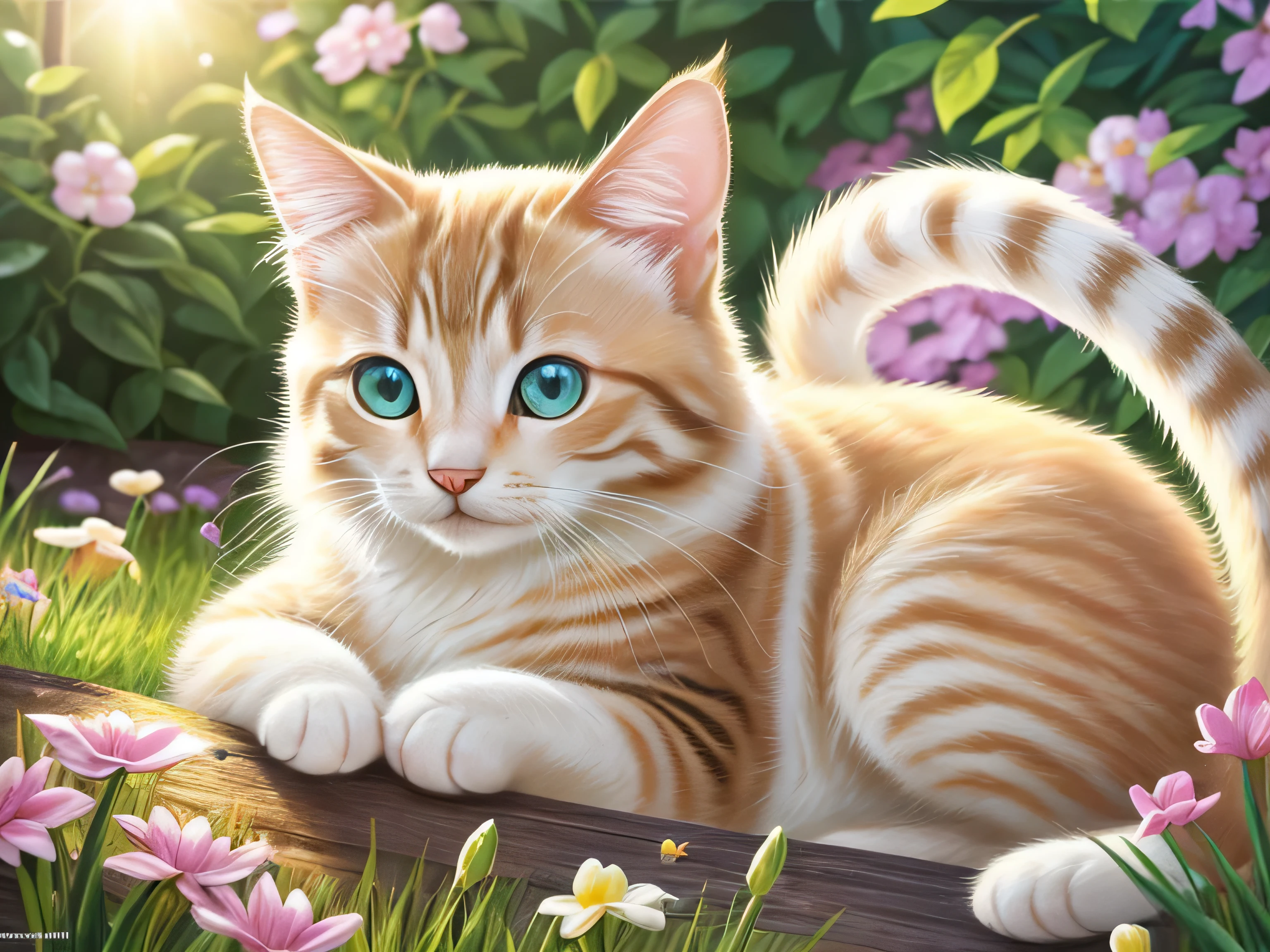 Better Quality,4K,8k,High resolution,Raw work:1.2),Super detailed,(Realist,fotorRealist,fotorRealist:1.37),beautiful,Fine grain,Detailed lips,Very detailed,adorable,Cat playing in the garden,Bright light,Bright light,Magic lighting,adorable3Dレンダリング,Nice artwork,Beautiful bright light,Bright light impressionantes,beautiful digital art,Nice digital art,adorable猫,Whimsical Cat,Captivating bright light,Amazing digital art,Beautiful and shining creatures,adorableWhimsical Cat,Magic scene watercolor