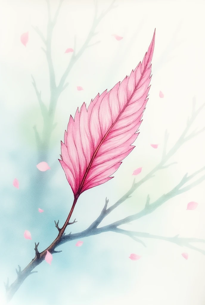 Sakura leaf drawing