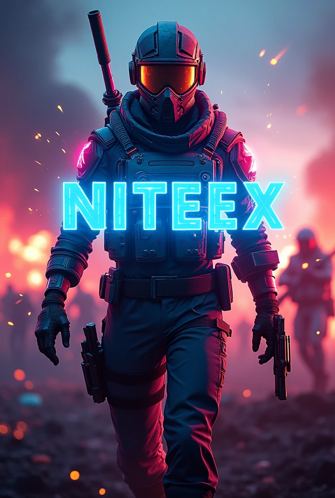 Free fire thumbnail and type text NITEEX