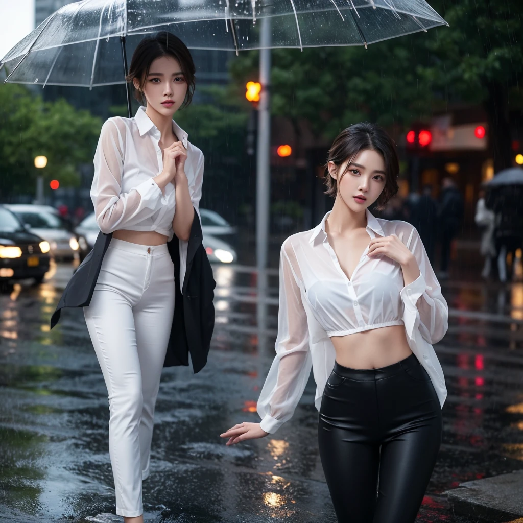 exy pose、Hair getting wet in the rain、Mr.々Hair style、Short Hair、Transparent shirt、Beautiful woman getting wet in the rain、typhoon、Get wet without an umbrella、Beautiful woman in the rain、雨で濡れたBeautyOL、Detailed face、Realistic、beautiful girl、Beauty、Office Lady Uniform、beauty、Beautiful woman、Narrow waist、Handsome woman、Tight pants look、Colorful suit、Sexy pose、Tight suit pants、Suit wet in the rain、Wet naked shirt、See-through shirt、Shot in heavy rain、Naked shirt、Colorful chest underwear