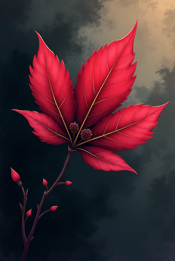 Sakura leaf as a drawing for a Discord profile picture that reflects the Yakuza