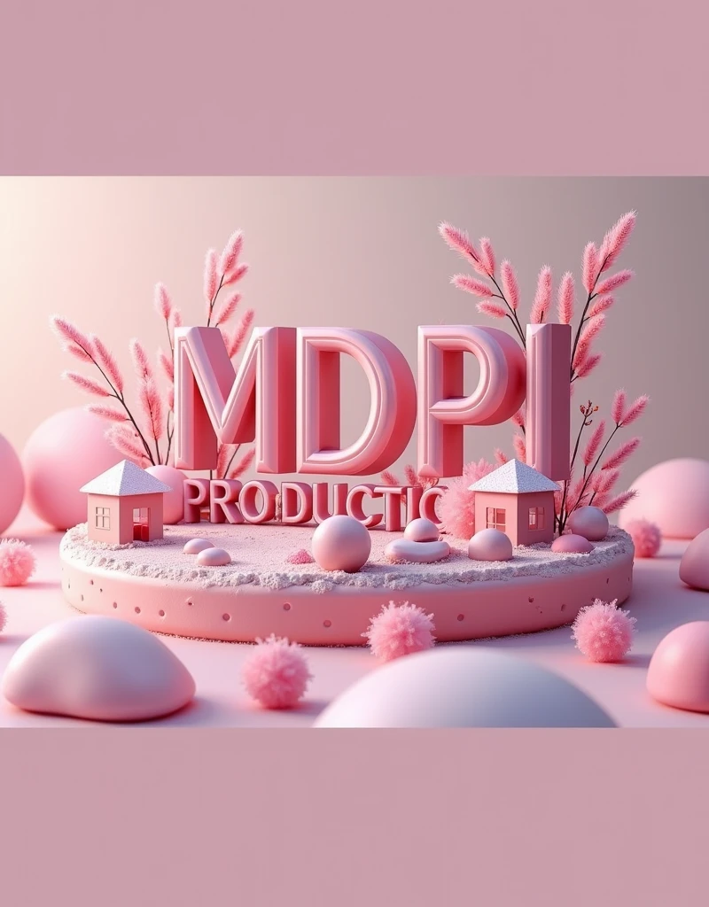 There are"MDPI Production"These two words，Powder blue and light pink as main colors，A Swiss feel