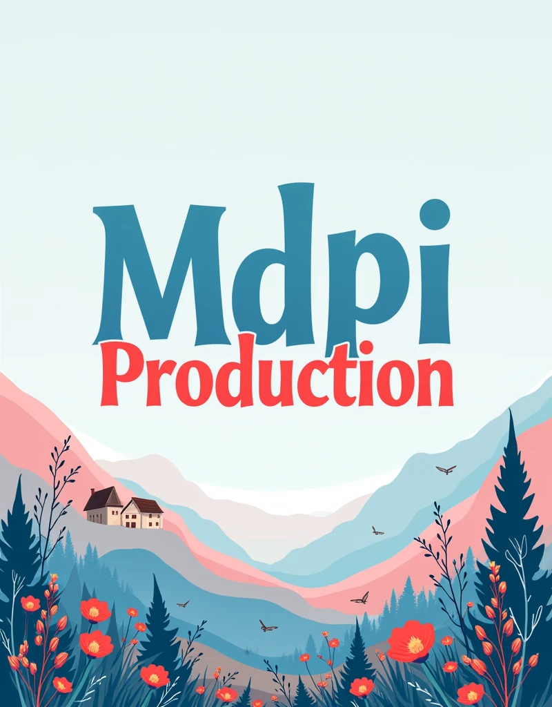 There are"MDPI Production"These two words，Light blue and light pink as main colors，A Swiss feel
