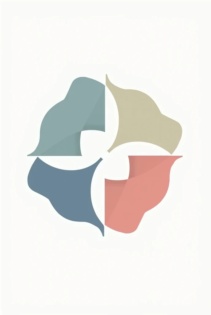 Design a logo that show the four quadrant of literacy. Make it more abstract and simple