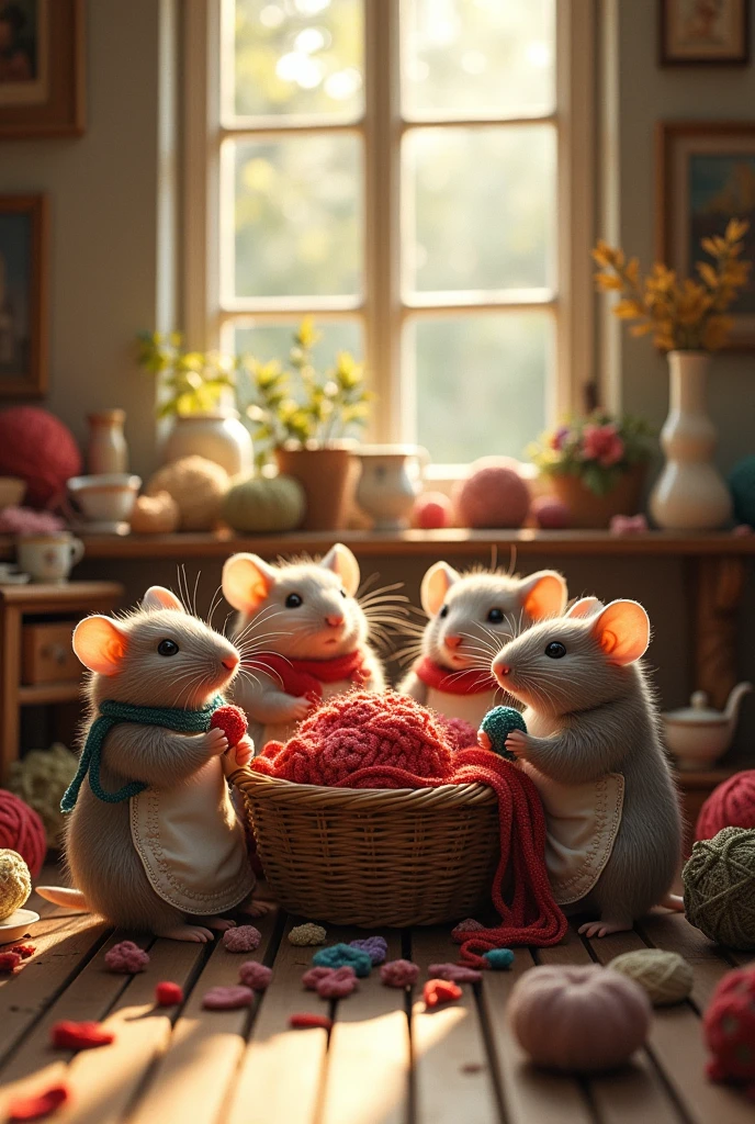 Rats hand crocheting