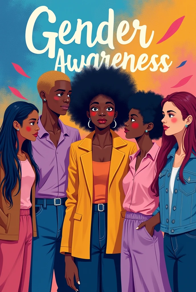 poster about gender awareness with words