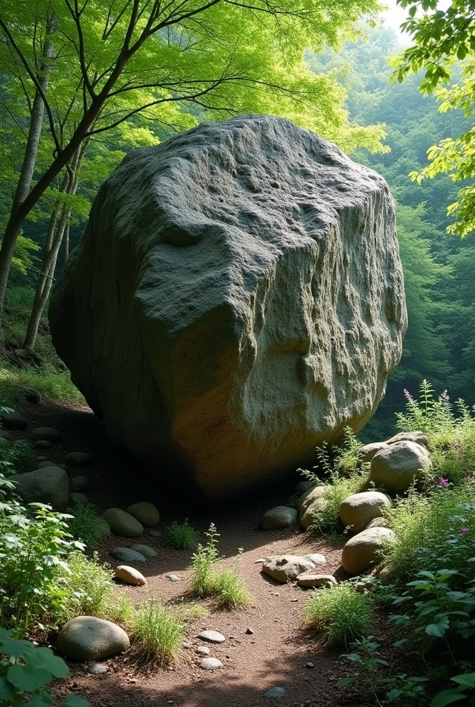 The stone was large and heavy.
