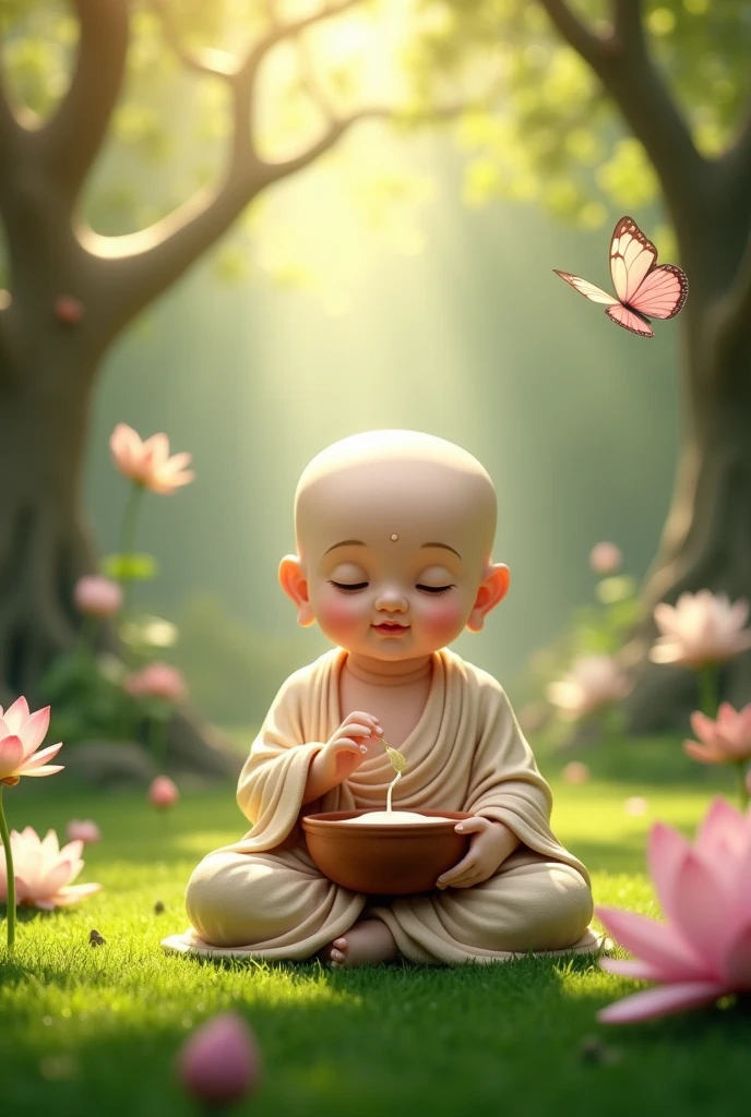 Buddha drink cow milk