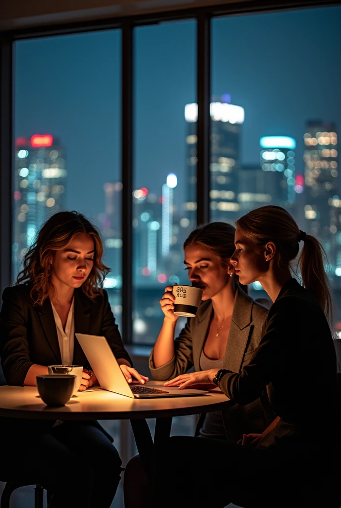 Women doing work in night 