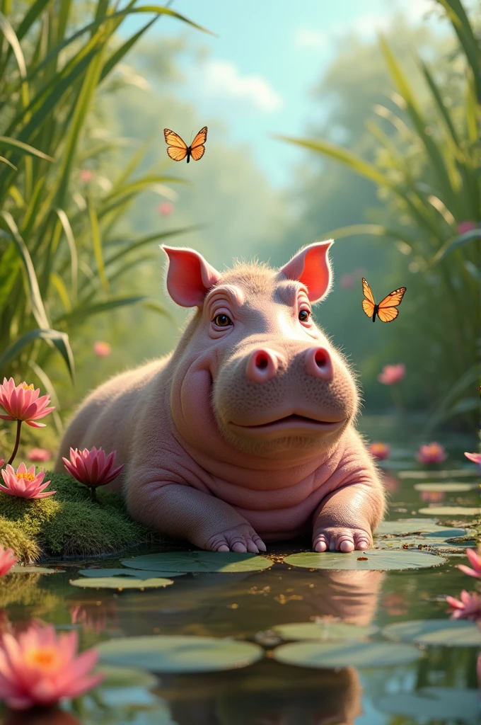 Hippopotamus and pig hybrid