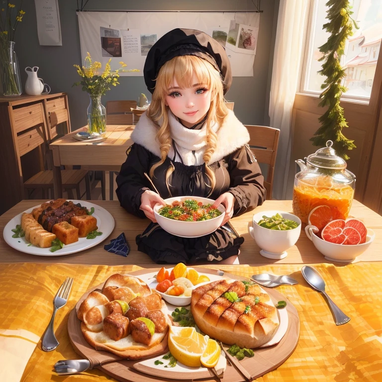 a close up of a кролик sitting at a table with a bowl of food, 😃😀😄☺🙃😉😗, 8К)), сброд_характер, водка, 8 к, кролик_кролик, фото девушка курит, АБВГДЕЖЗИЙКЛМНОПРСТУФХЦЧШЩЫЭЮЯ