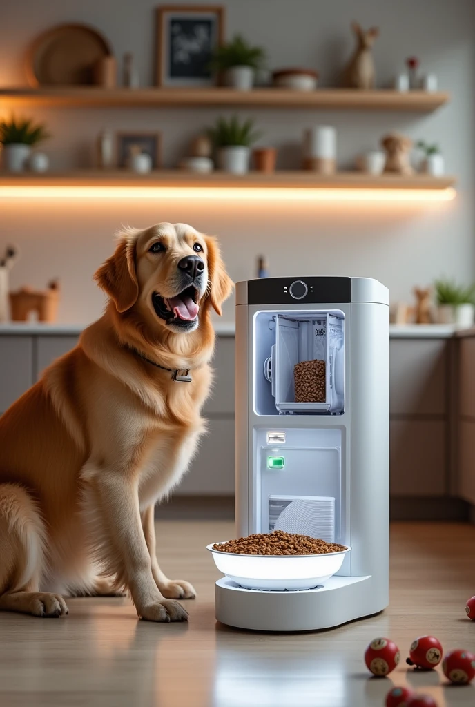 Pet feeder with poop collection capability