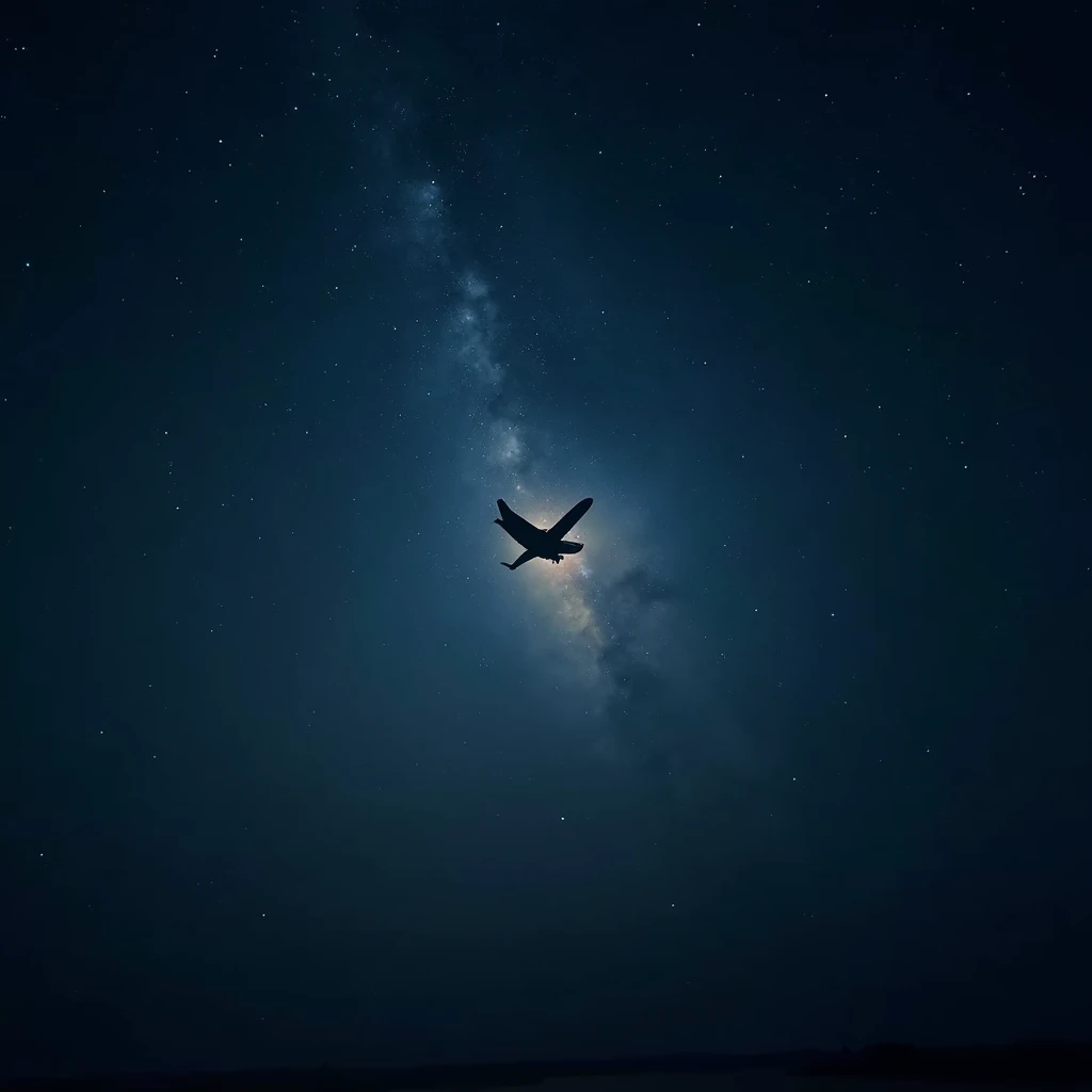 flying in the night sky, starlit night, (best quality,4k,8k,highres,masterpiece:1.2),ultra-detailed,(realistic,photorealistic,photo-realistic:1.37),cinematic composition, dramatic chiaroscuro lighting, moody atmosphere, intricate star patterns, ethereal beauty, mystical ambience