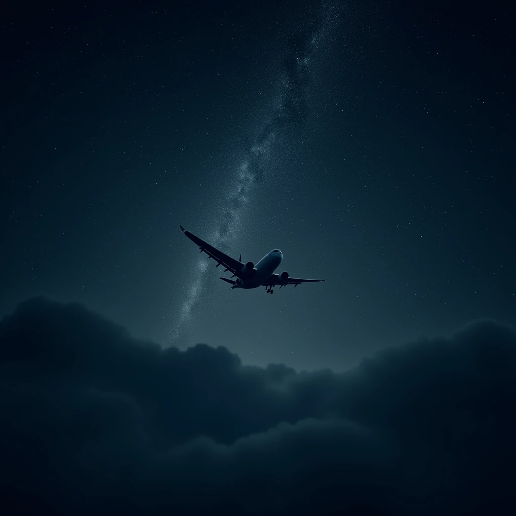 flying in the night sky, starlit night, (best quality,4k,8k,highres,masterpiece:1.2),ultra-detailed,(realistic,photorealistic,photo-realistic:1.37),cinematic composition, dramatic chiaroscuro lighting, moody atmosphere, intricate star patterns, ethereal beauty, mystical ambience