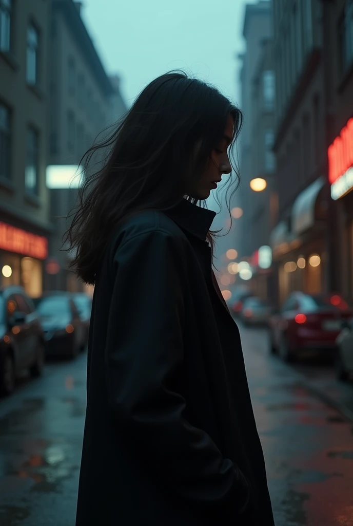 Create a persona that vanishes like dust with a black jacket