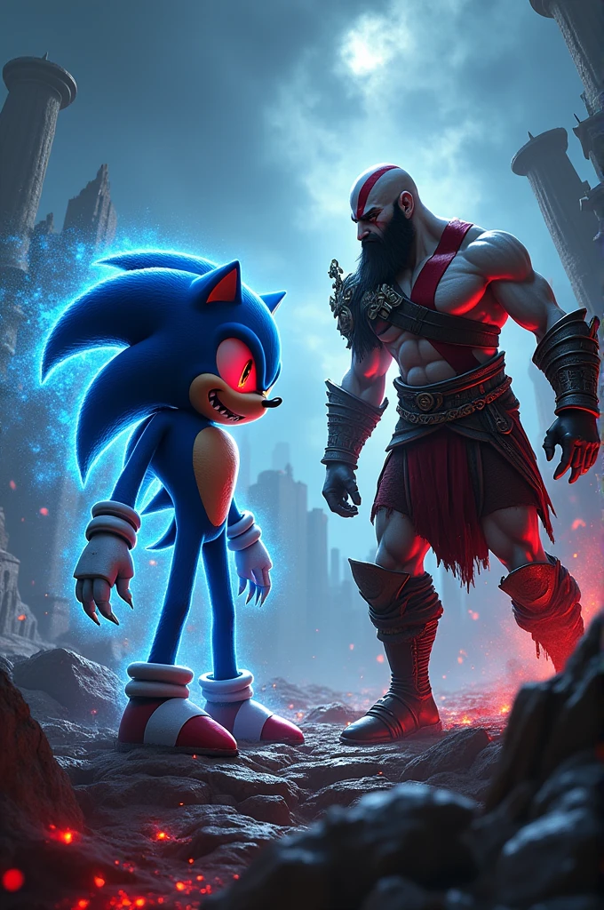 Sonic Exe VS Kratos