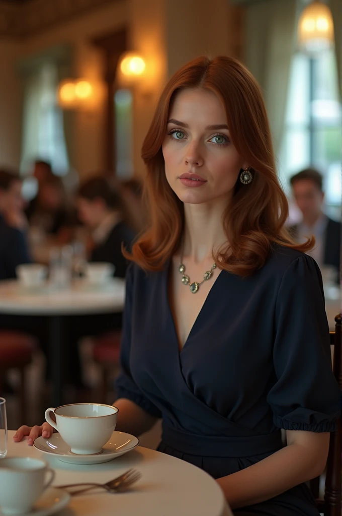 Polite and distant woman