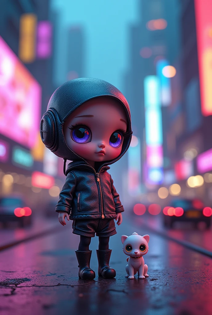 Cute futuristic doll 
