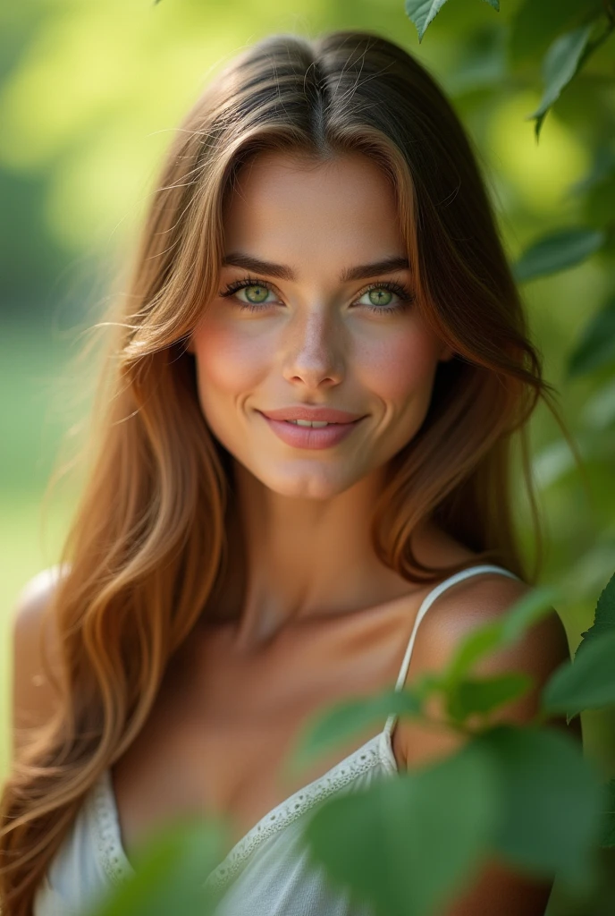 face clear ukrainian woman green eyes 22 years 4k hd