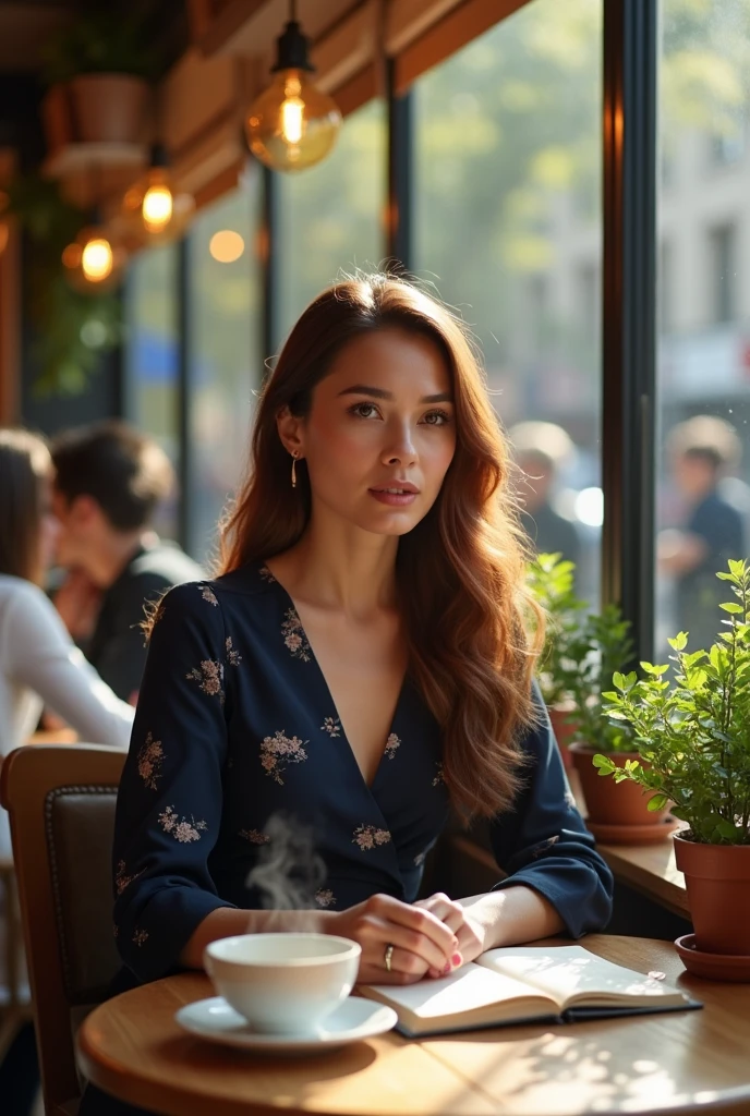 Polite and distant woman