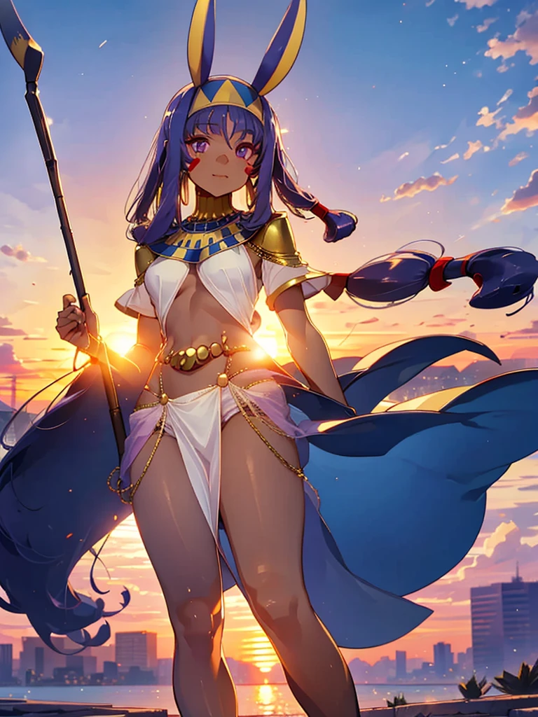 Skyline, sunset, Nitocris