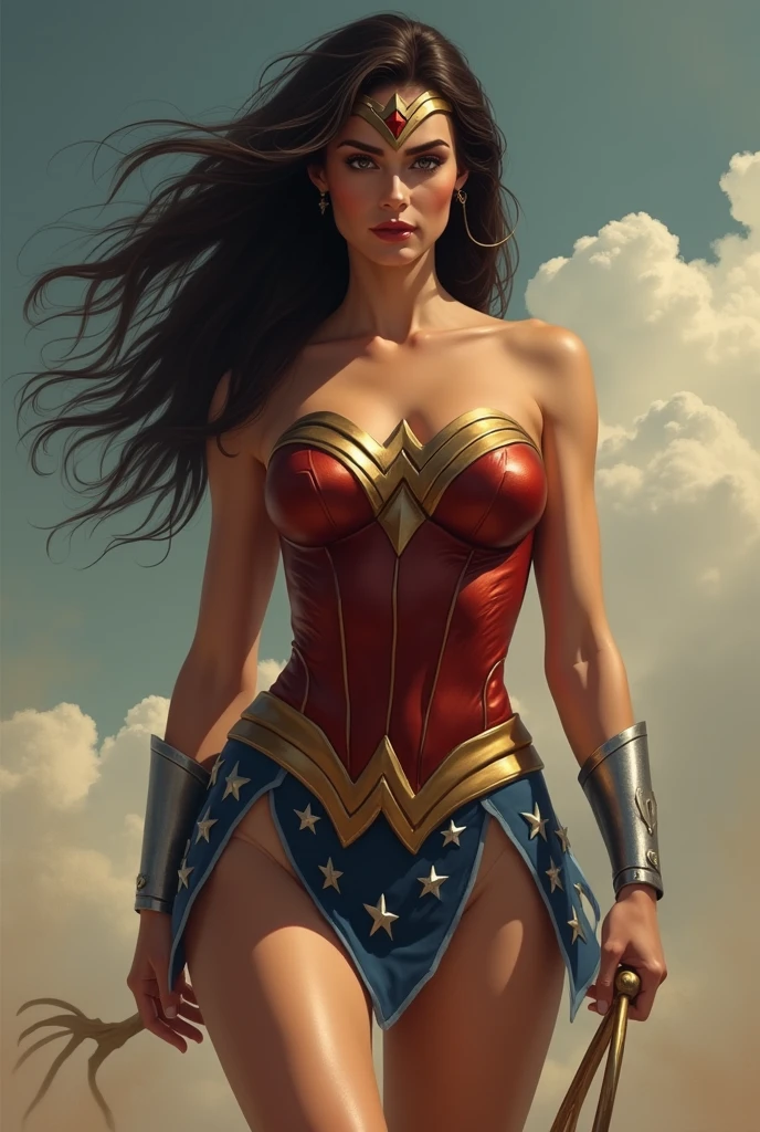 Wonder Woman naked without clothes