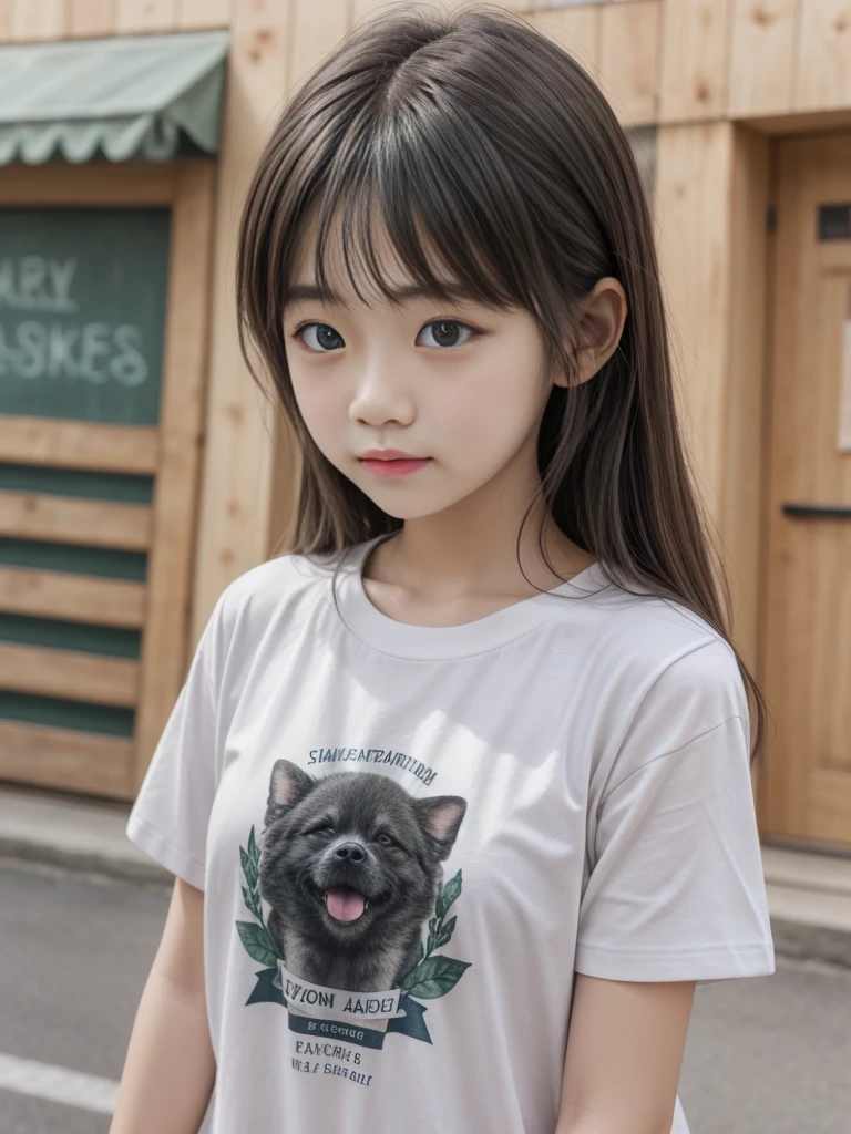 Short-sleeved t-shirt for elementary school girls
