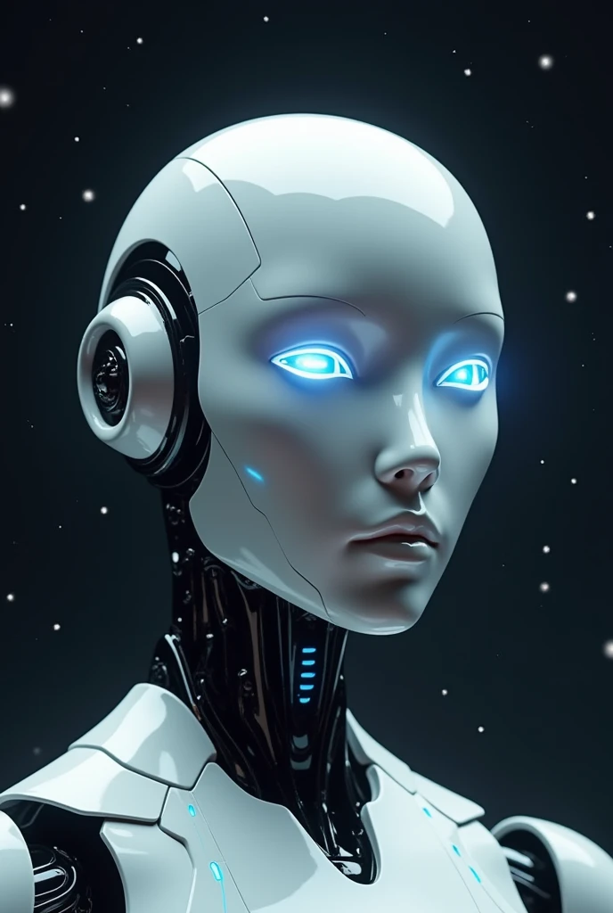 Robot head, similar to the one in the Star Wars movie, white