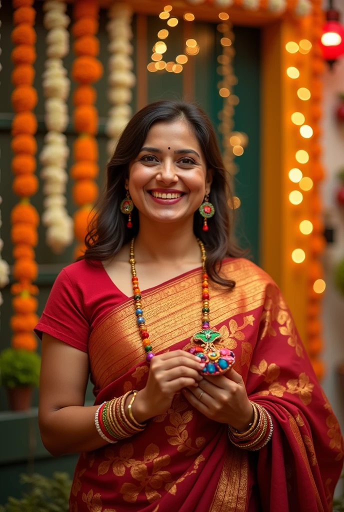 Raksha bandhan woman with Rakhi 