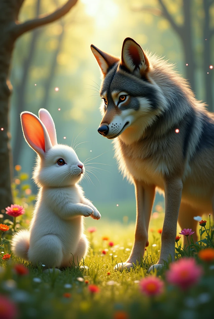 rabbit and wolf