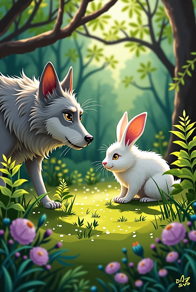 rabbit and wolf