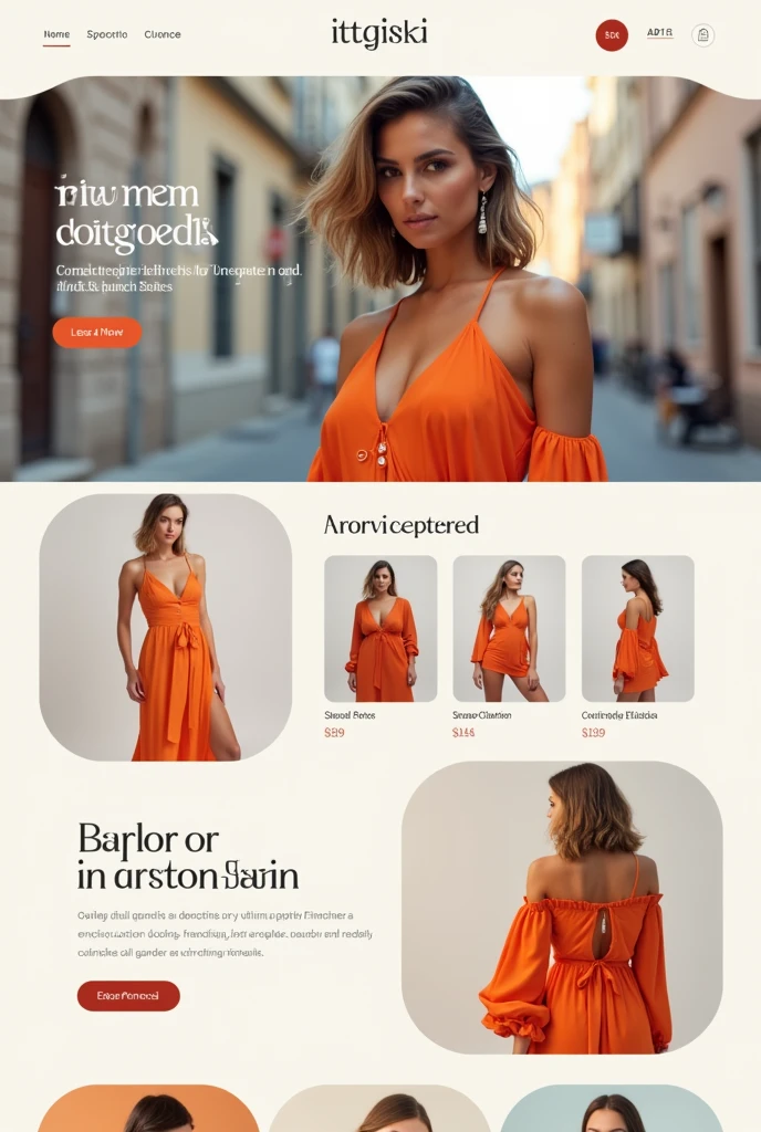 Clothing brand web site