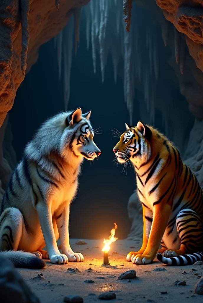In the cave, the wolf speaks and the tiger listens.