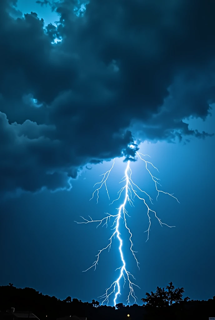 thunderstorm images、Blue sky cut through the background