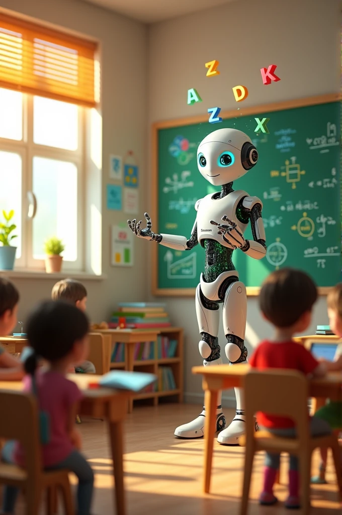 Private school teacher ai 3d cartoon image