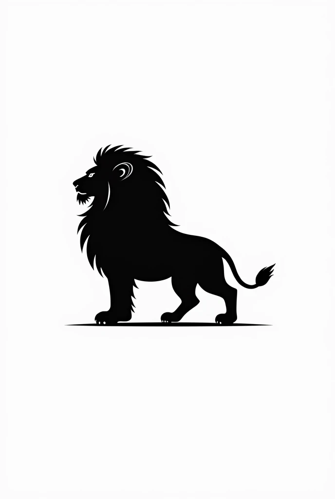 logo, Lion, minimalist, all black, Whole body, Company logo
