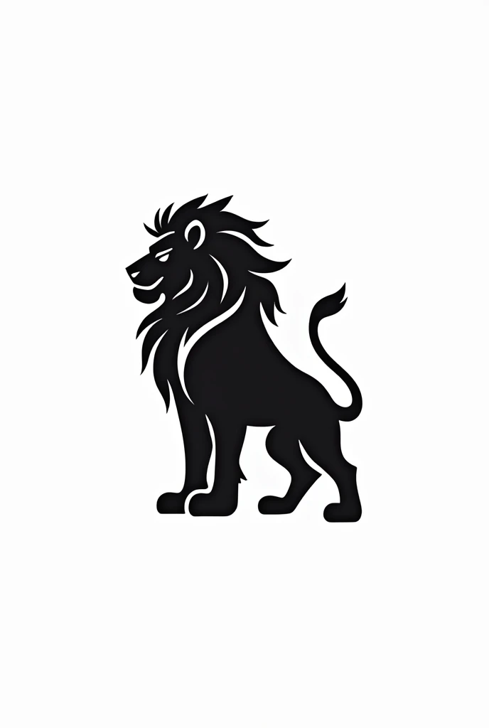 logo, Lion, minimalist, all black, Whole body, Company logo