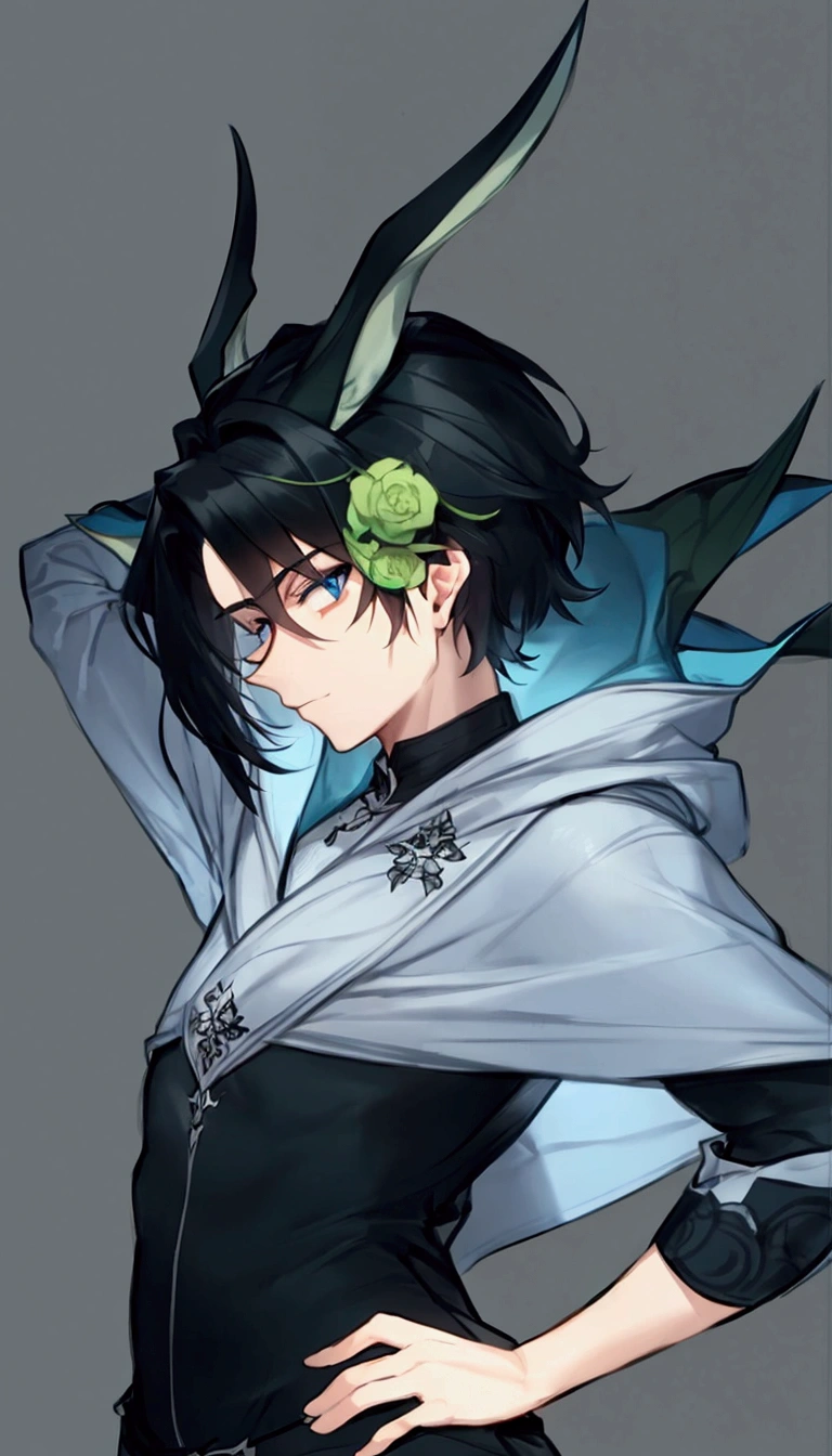 His ear looks likes elf. He has a beautiful eye
