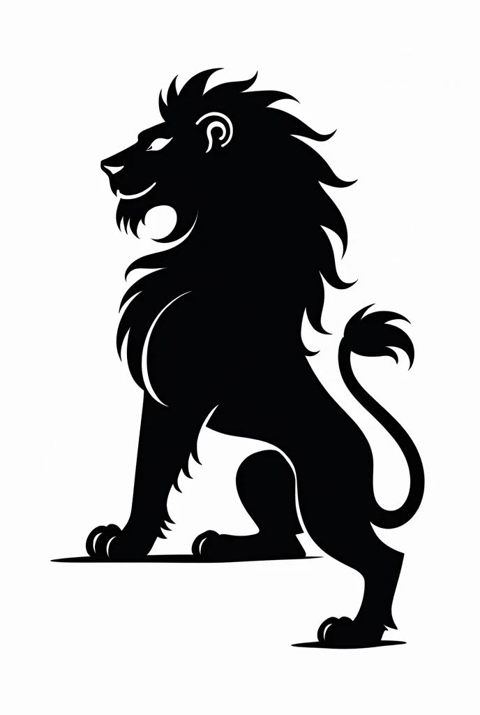 logo, Lion, all black, Whole body, Company logo