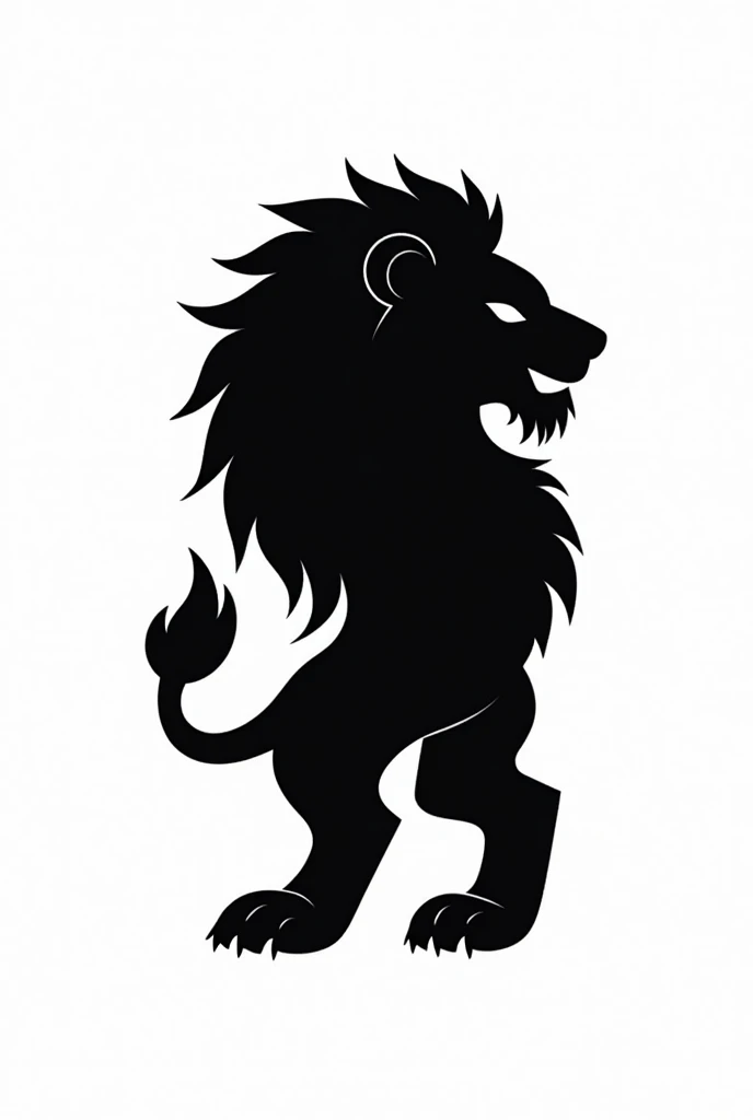 logo, Lion, all black, Whole body, Company logo