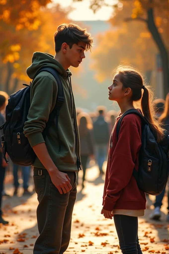 A young man came to save her from being bullied.